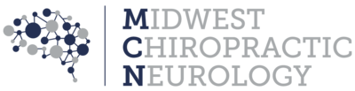 Brain illustration with text "Midest Chiropractic Neurology"