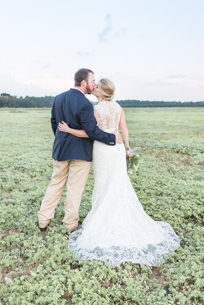 bride and groom - rustic farm wedding