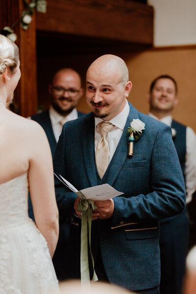groom cries during vows