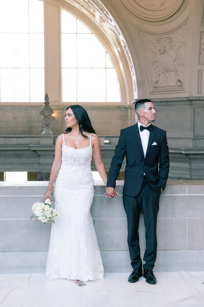 elopement couple in SF City Hall