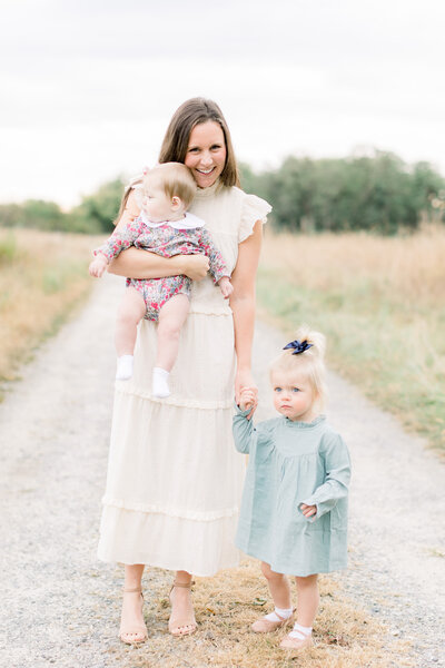 Mother with baby girls, Annapolis family pictures