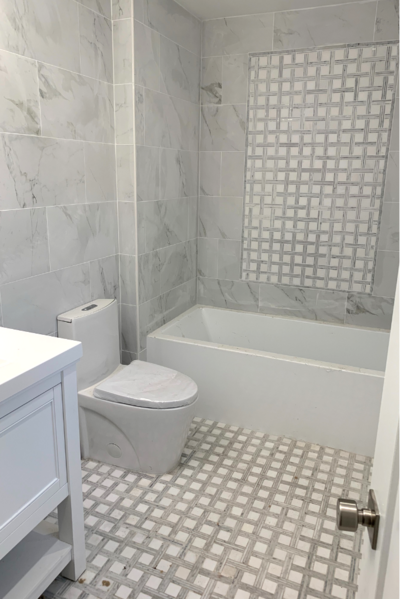 Scotch Plains, NJ Main Bathroom Renovation soft tones