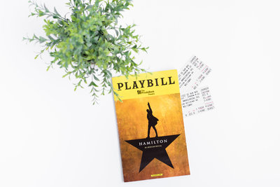 Hamilton musical broadway playbill and tickets