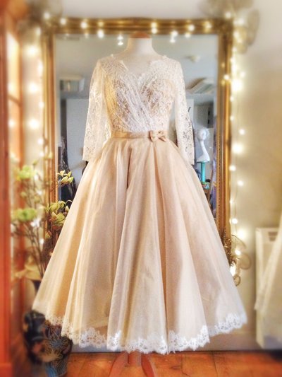 primrose_silk_French_lace_tea_length_wedding_dress (2)