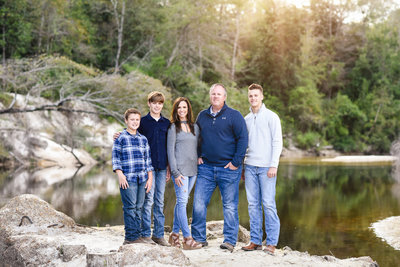 Beautiful Mississippi Family Photography: Fall Family portrait at Red Creek, Creek Session, Mississippi photographer