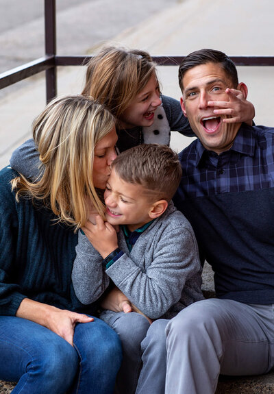 Silly family in Edina captured by their family photographer