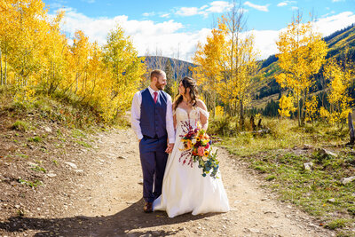 Emotional elopement day in Colorado captured by joyful and supportive photographer