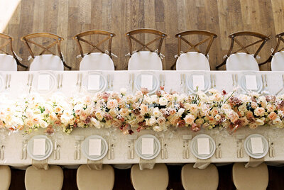 Barn Wedding in Utah with Long Dinner Table