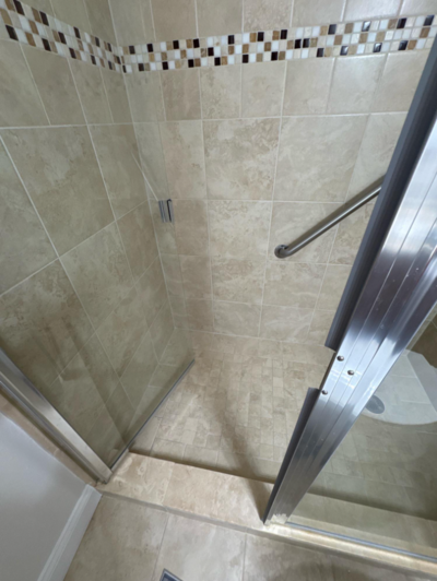 inward swinging shower door hazard during a final home inspection