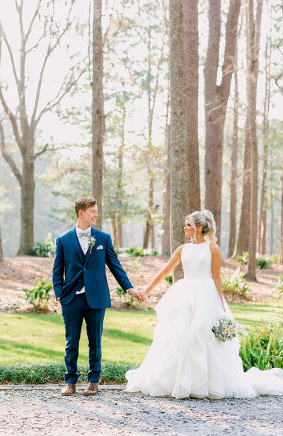 Bride and groom at the Mackey House in Savannah