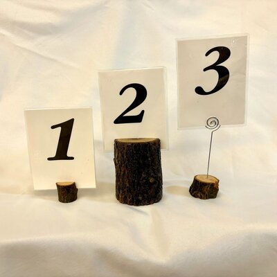 decor table number at barnwood events in madison, winconsin.