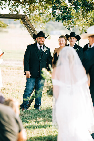First look Texas wedding photography