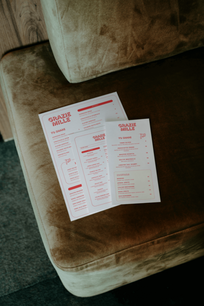 An Italian cafe-inspired restaurant menu template set