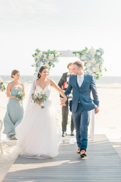 Beach-wedding-just-married-bright-candid-photograph