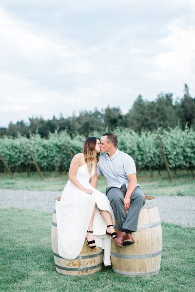 Vancouver winery engagement photos Blush Sky Photography