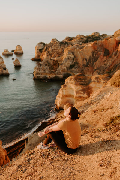 exploring the beachest of the Algarve at sunset