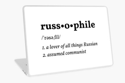 Russophile laptop sticker 1. a lover of all things Russian 2. assumed Communist