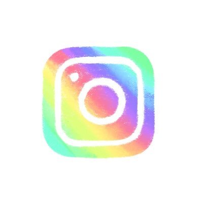 Illustrated rainbow Instagram logo