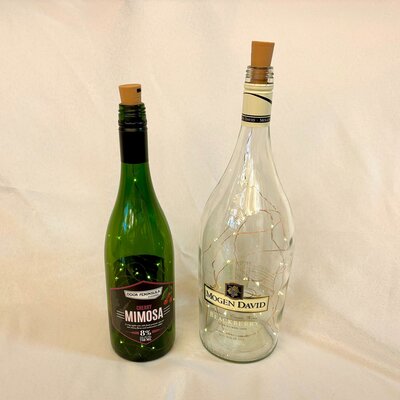 decor table bottles at barnwood events in madison, winconsin.