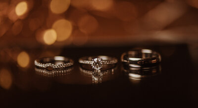 Close up of wedding rings, Salem Wedding