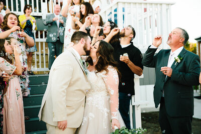 Jackson Hole photographers capture wedding exit from Jackson Hole elopement