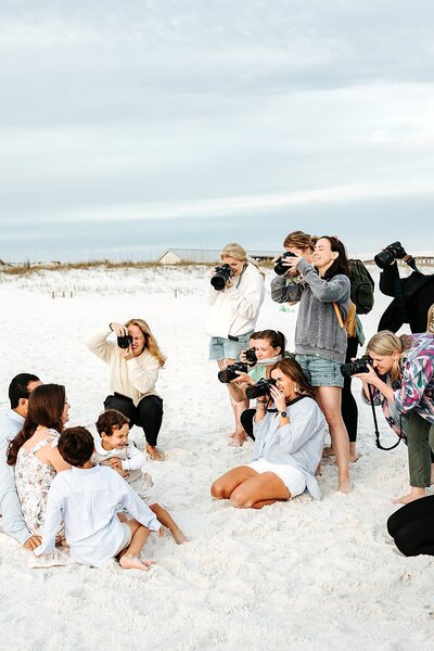 group of family photographers at a mastermind retreat