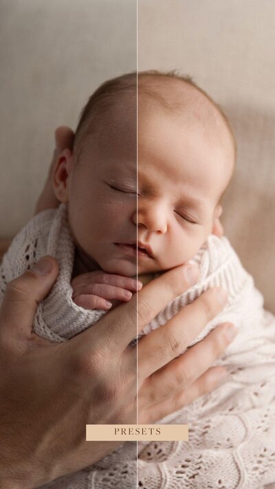 A before and after image to show the editing preset for sale