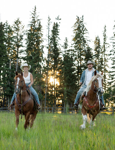 Haley has a passion for riding horses on the trails in Montana.
