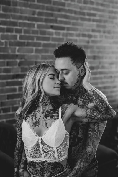 sexy tattooed couple