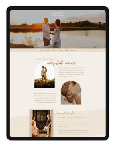 showit template for boho brands