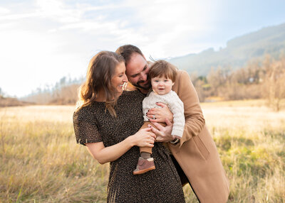 family outside near the mountains photographed by family portrait photographer vancouver