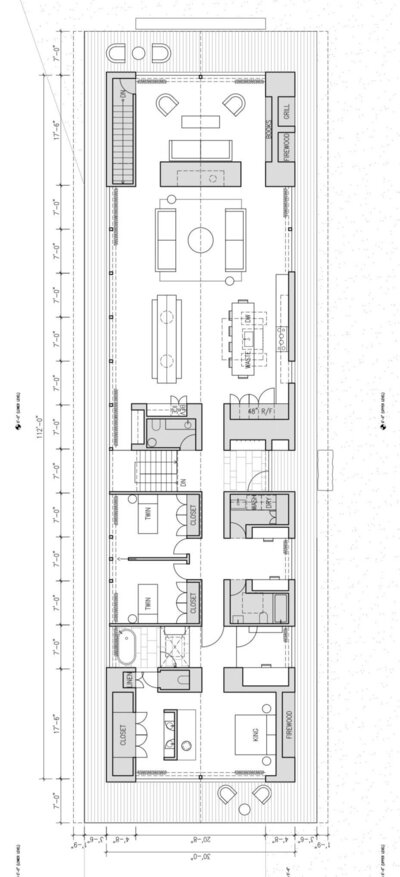 drawing for space planning in home remodel