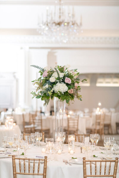 Leigh Florist Design Studio Audubon NJ Elegant candlelit wedding reception