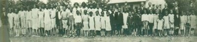 Students in 1870's at Henderson School in Fayetteville Arkansas