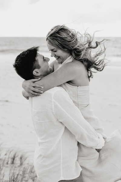 Engagement photos at City Beach, Floreat