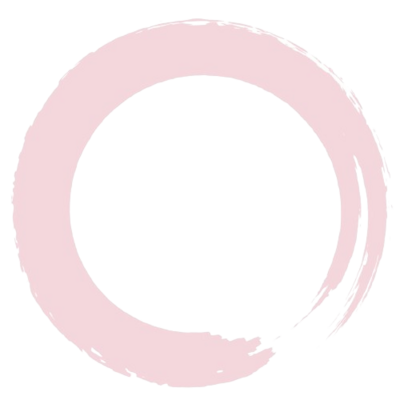 Brush stroke circle- pink