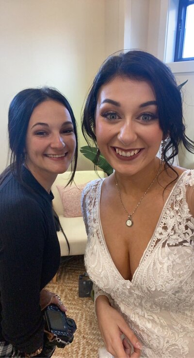 wedding selfie because clients are friends and we celebrate everyone
