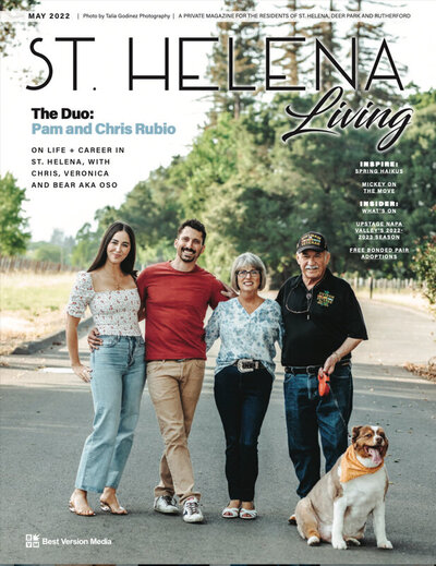 The May 2022 cover of St. Helena Living magazine.