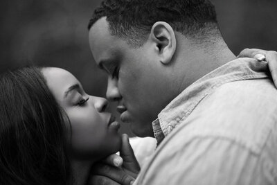 Atlanta couple poses for their engagement shoot 