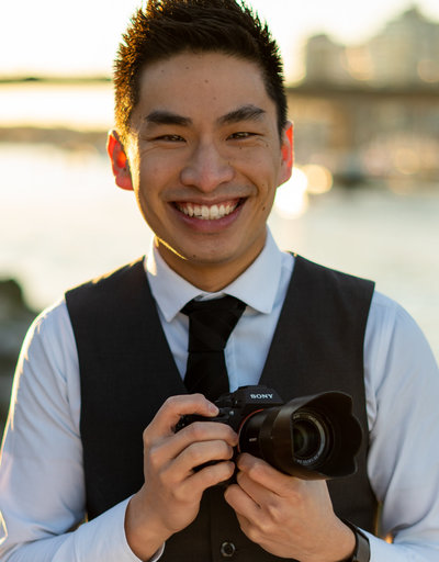 Vancouver Wedding Photographer, Justin Ho, with his Sony camera