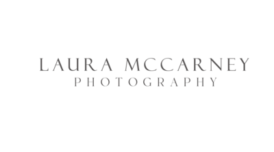 logo of Philadelphia newborn photographer Laura McCarney