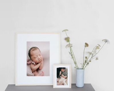picture of artwork of baby girl's photography session