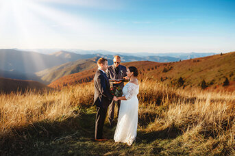 Elopement Ceremony at Black Balsam on the Blue Ridge Parkway in Asheville, NC.