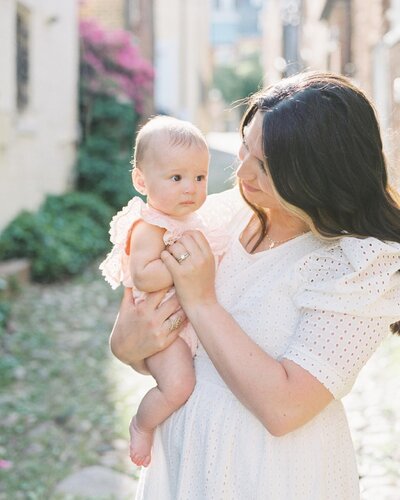 Old Town Alexandria mama and baby photography session