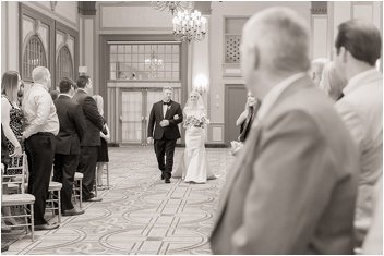 bride walking down aisle during ceremony Greenville SC