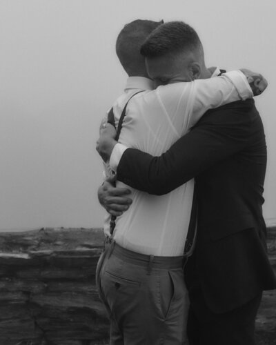 Couple shares a very emotional hug