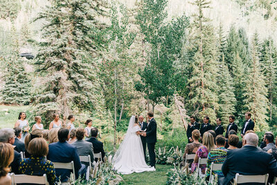 vail wedding ceremony in the summer