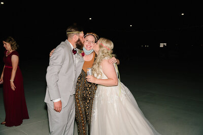 Grand Teton wedding photographer captures bride and groom kissing Jackson Hole photographer