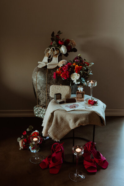 flat lay wedding
