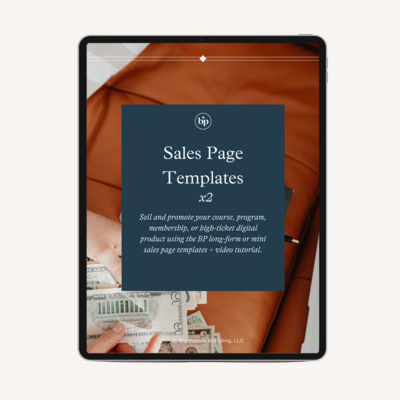 Course sales page template